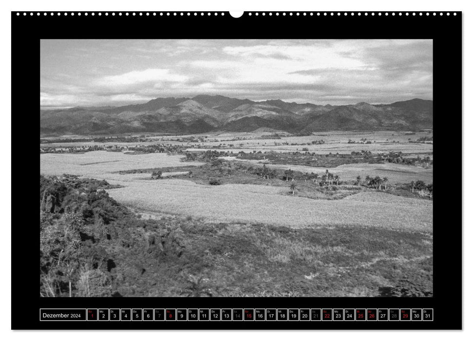 Cuba en noir et blanc (Calendrier mural CALVENDO Premium 2024) 