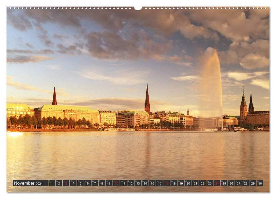 Stadt Hamburg (CALVENDO Premium Wandkalender 2024)