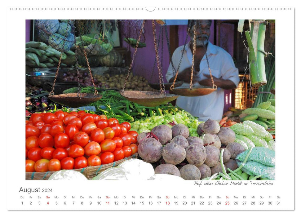 Farbenfrohes Kerala - Eindrücke aus God´s Own Country (CALVENDO Wandkalender 2024)