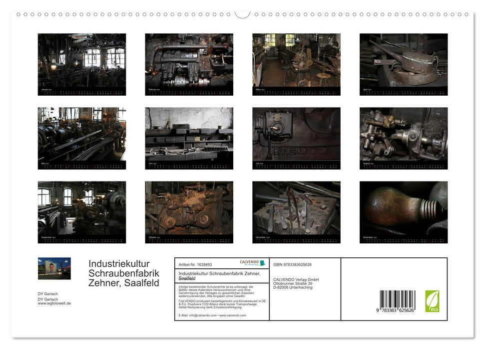 Industriekultur, Schraubenfabrik Zehner, Saalfeld (CALVENDO Premium Wandkalender 2024)