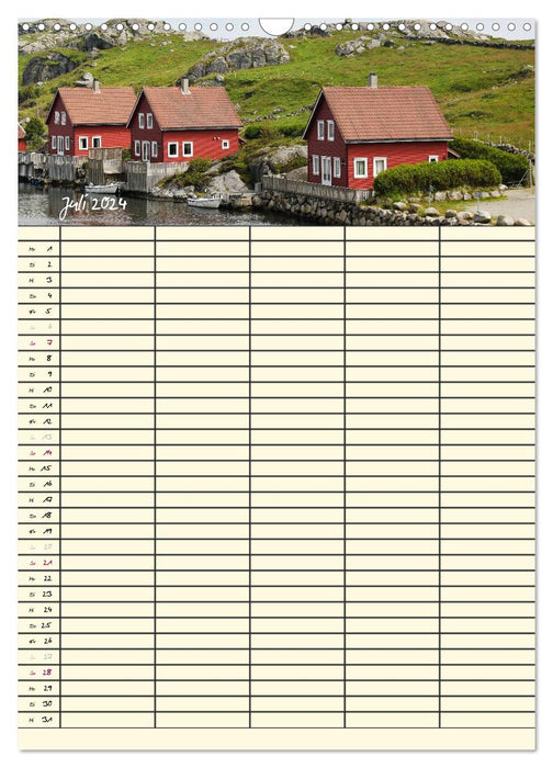 Familienplaner Norwegen (CALVENDO Wandkalender 2024)