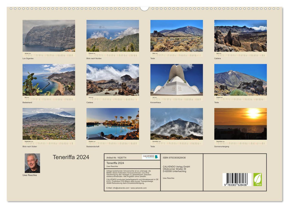 Teneriffa 2024 (CALVENDO Premium Wandkalender 2024)