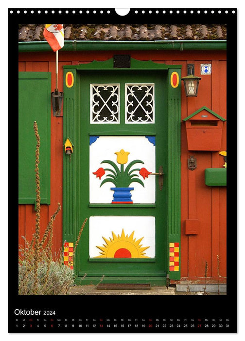 Haustüren in Prerow (CALVENDO Wandkalender 2024)