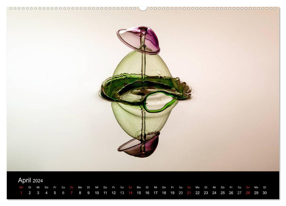 Liquid Art - Magische Momente mit Wassertropfen (CALVENDO Wandkalender 2024)