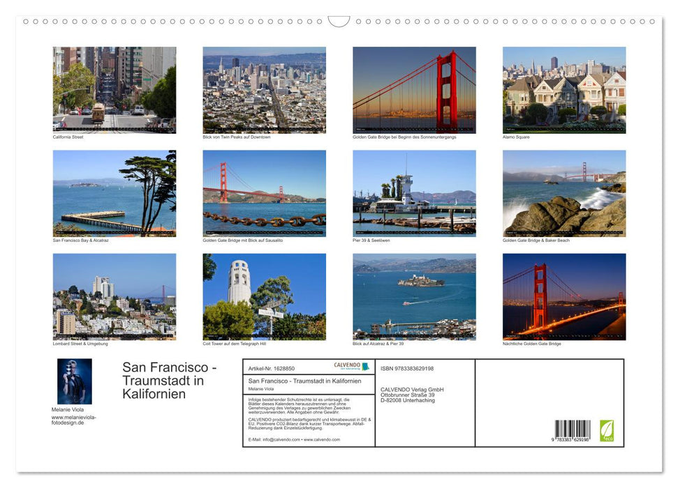 San Francisco - ville de rêve en Californie (calendrier mural CALVENDO 2024) 