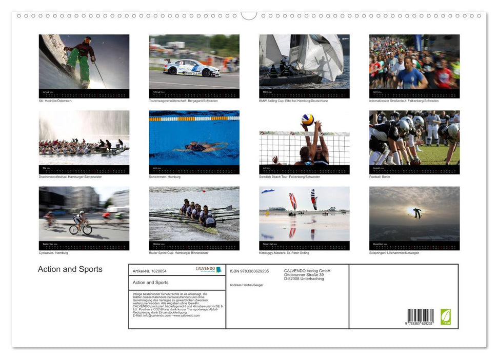 Action and Sports (CALVENDO Wandkalender 2024)