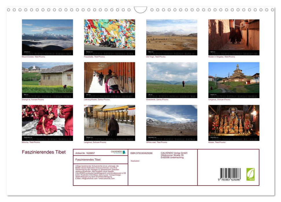 Faszinierendes Tibet (CALVENDO Wandkalender 2024)