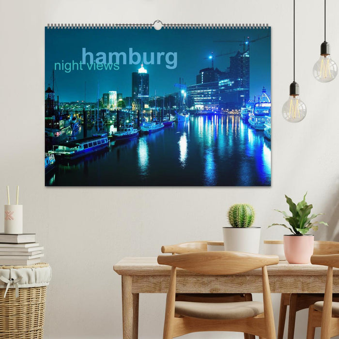 hamburg - night views (CALVENDO Wandkalender 2024)