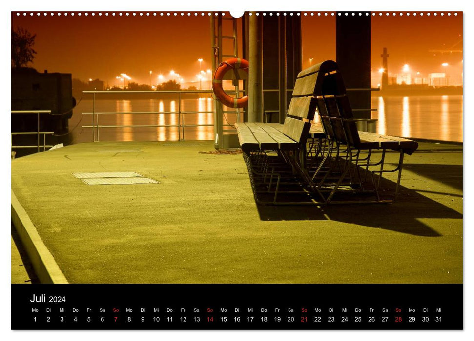 hamburg - night views (CALVENDO Wandkalender 2024)