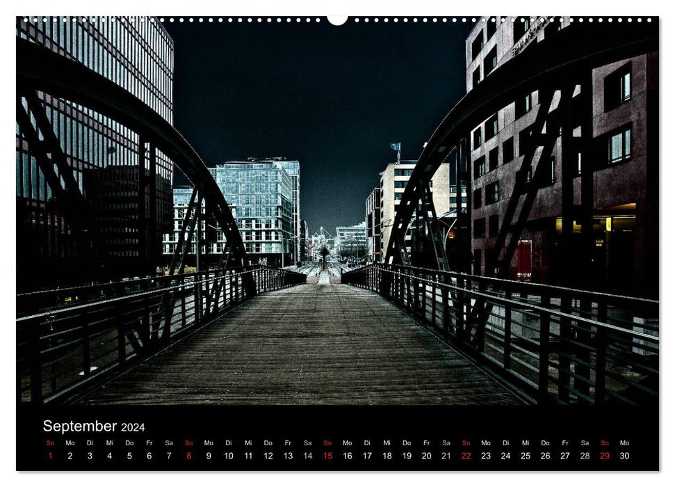 hamburg - night views (CALVENDO Wandkalender 2024)