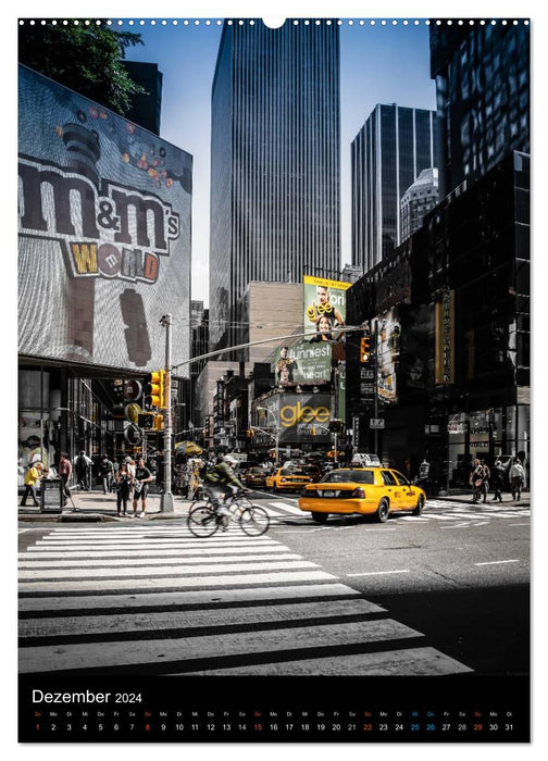 NEW YORK – vue sur la rue (Calendrier mural CALVENDO Premium 2024) 