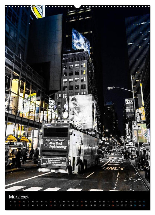 NEW YORK – vue sur la rue (Calendrier mural CALVENDO Premium 2024) 