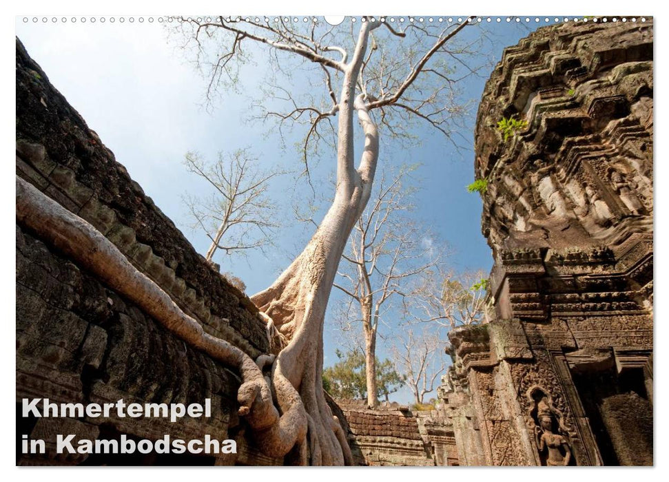 Temple khmer au Cambodge (calendrier mural CALVENDO 2024) 