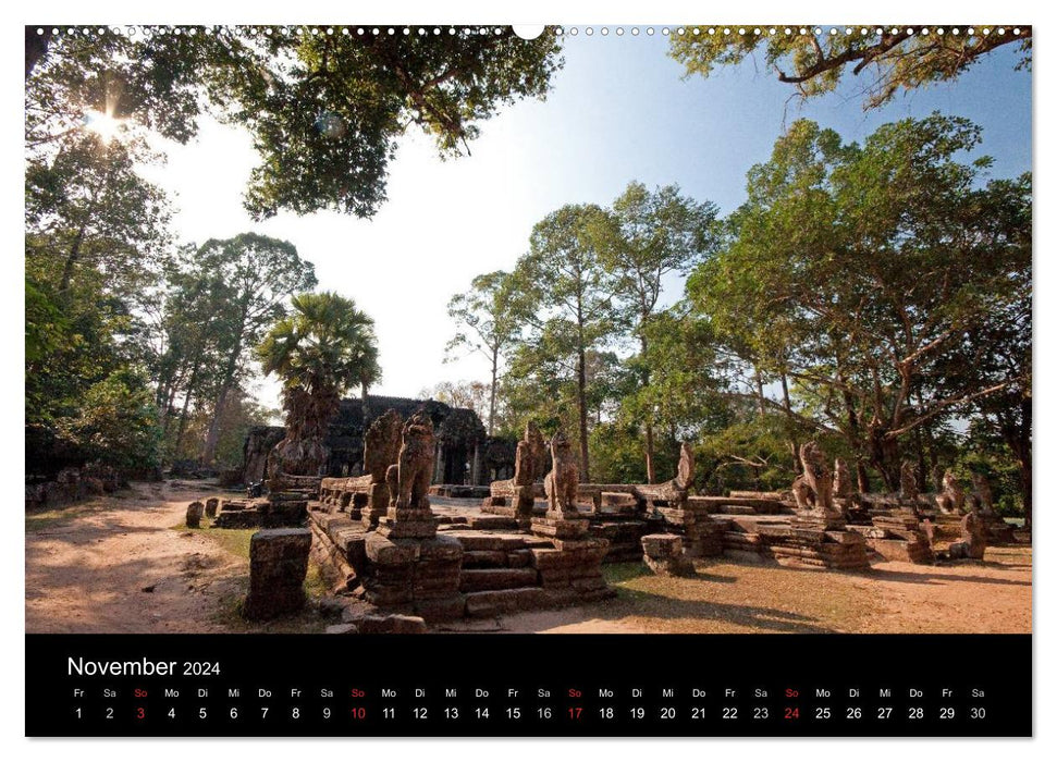 Temple khmer au Cambodge (calendrier mural CALVENDO 2024) 