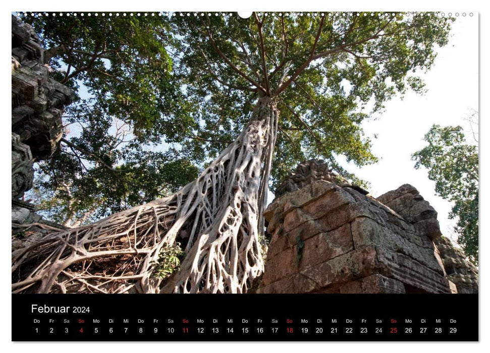 Temple khmer au Cambodge (calendrier mural CALVENDO 2024) 