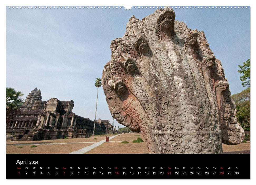 Temple khmer au Cambodge (calendrier mural CALVENDO 2024) 