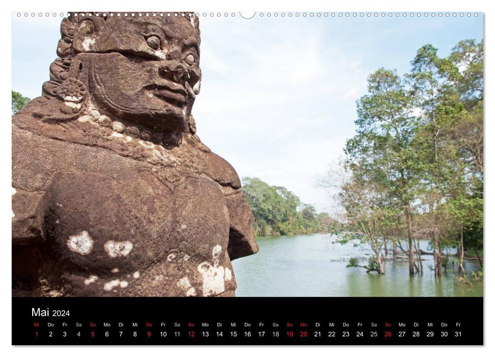 Temple khmer au Cambodge (calendrier mural CALVENDO 2024) 