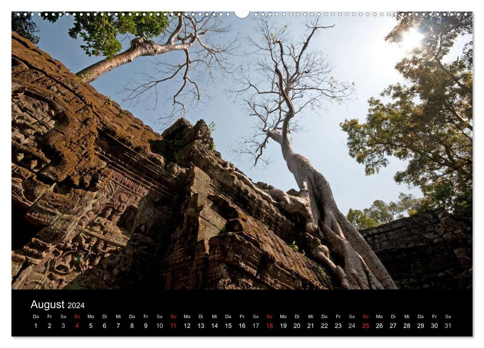Temple khmer au Cambodge (calendrier mural CALVENDO 2024) 