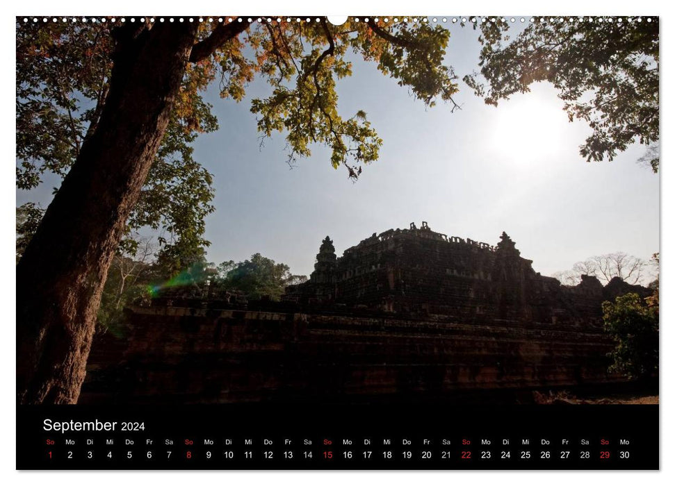 Temple khmer au Cambodge (calendrier mural CALVENDO 2024) 