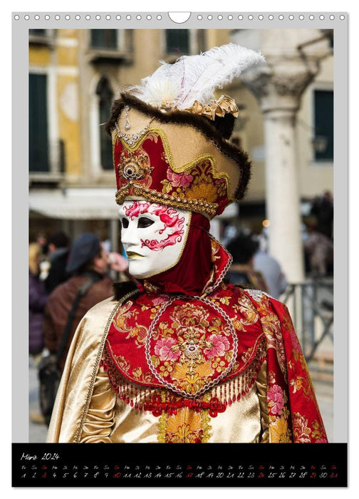 Venezianischer Maskenzauber (CALVENDO Wandkalender 2024)
