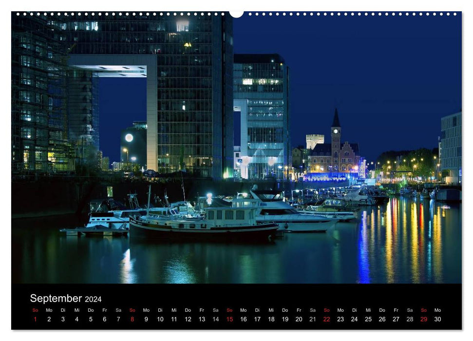 Cologne la nuit (calendrier mural CALVENDO 2024) 