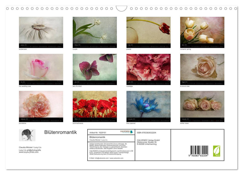Blütenromantik (CALVENDO Wandkalender 2024)