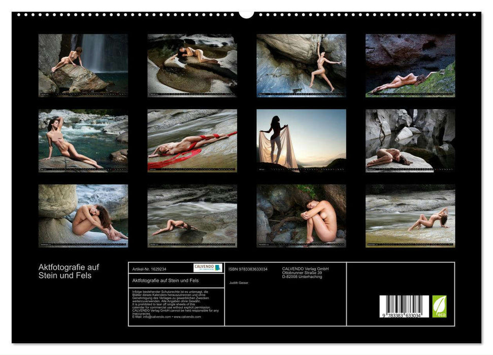 Aktfotografie auf Stein und Felsen (CALVENDO Premium Wandkalender 2024)