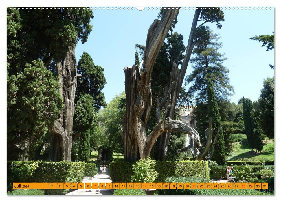 Die hängenden Gärten von Tivoli - Die Villa d'Este (CALVENDO Wandkalender 2024)