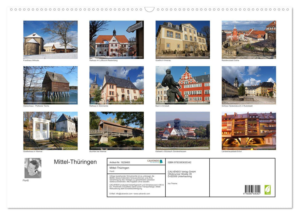 Central Thuringia (CALVENDO wall calendar 2024) 