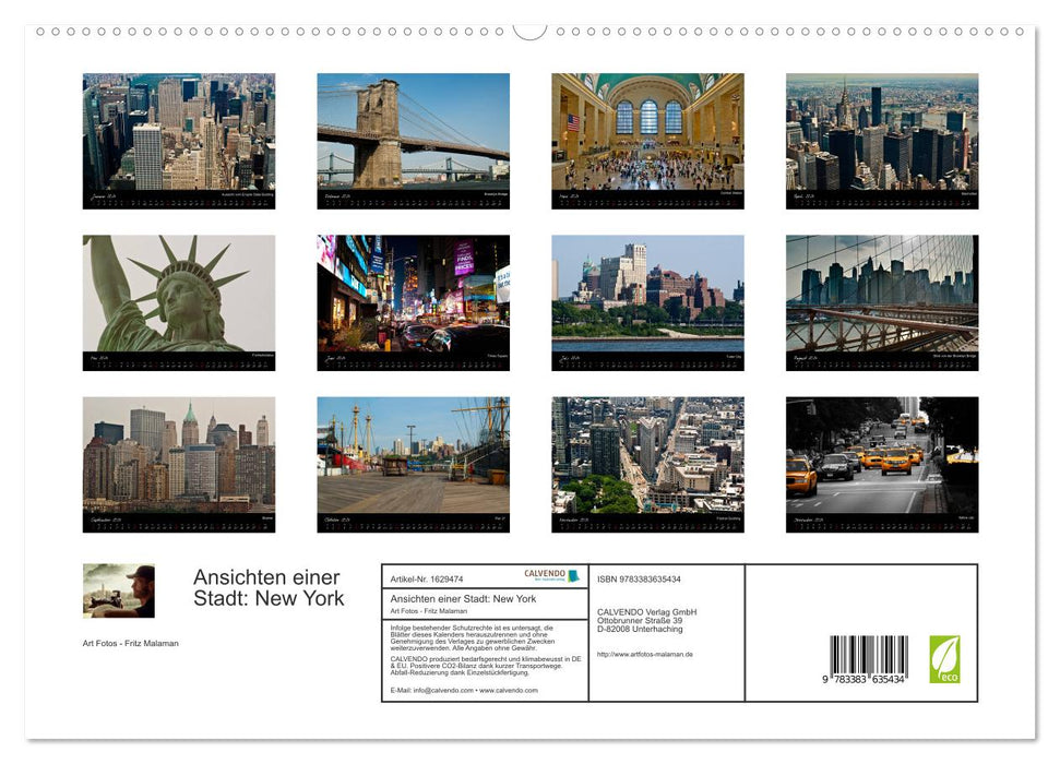 Ansichten einer Stadt: New York (CALVENDO Premium Wandkalender 2024)