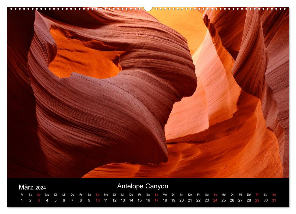 USA - Monuments of Creation (CALVENDO Premium Wall Calendar 2024) 
