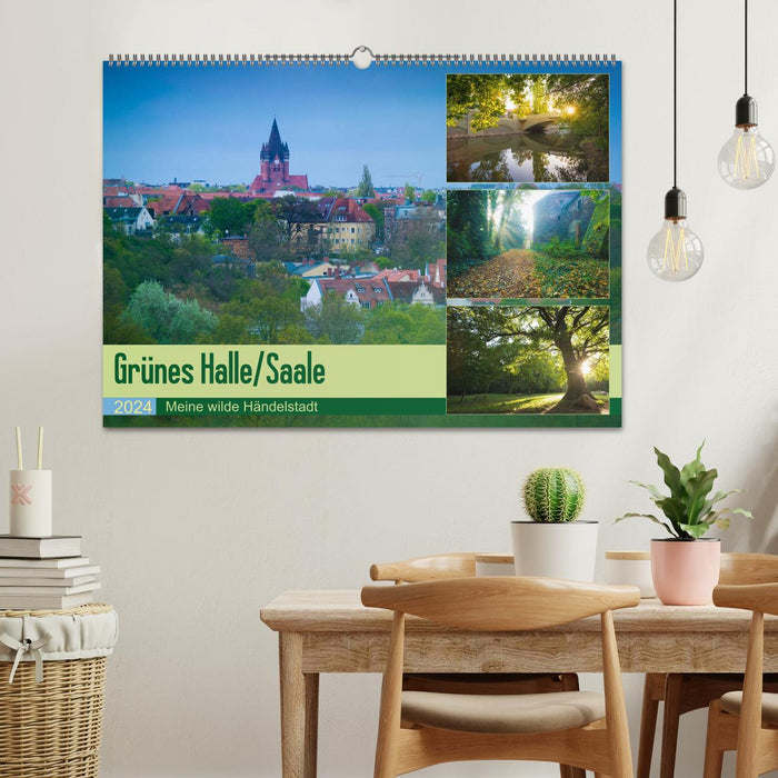 Green Halle/Saale - My wild Handel city (CALVENDO wall calendar 2024) 