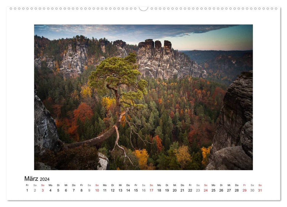 Bastei - Sächsische Schweiz (CALVENDO Wandkalender 2024)