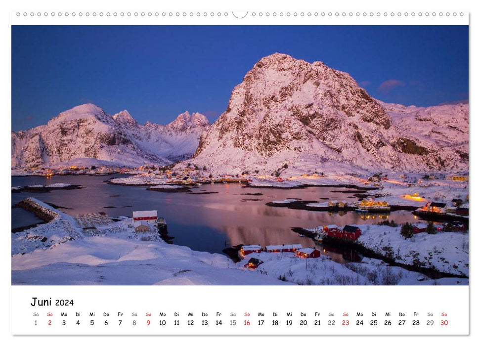 Lofoten in winter (CALVENDO wall calendar 2024) 