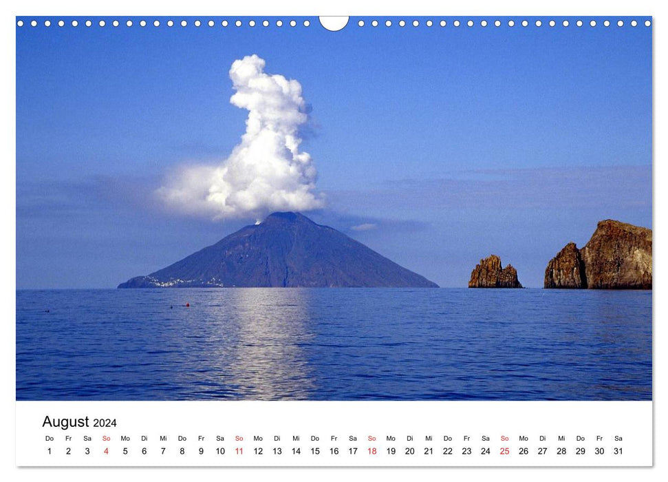 Die Liparischen Inseln (CALVENDO Wandkalender 2024)