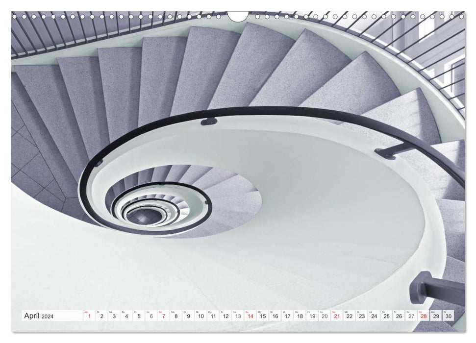 Treppenhäuser architektonische Kunstwerke (CALVENDO Wandkalender 2024)