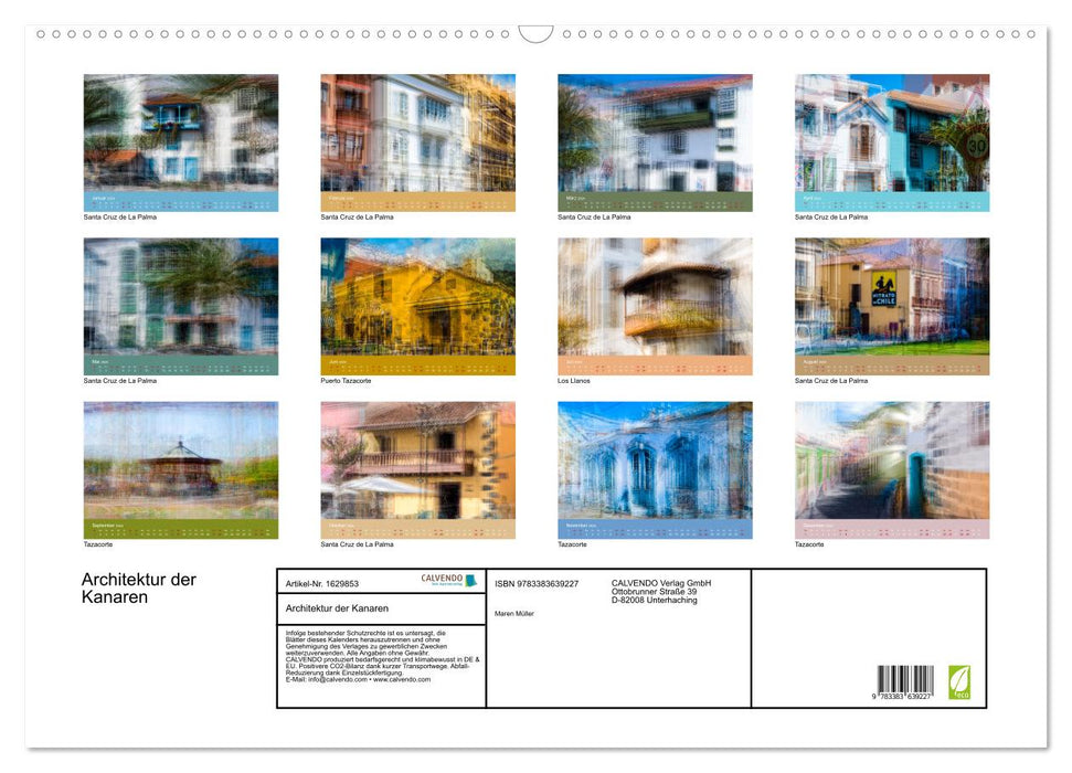 Architektur der Kanaren - Fotografie trifft Impressionismus (CALVENDO Wandkalender 2024)