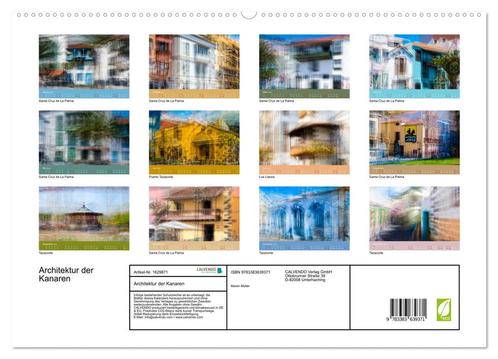Architektur der Kanaren - Fotografie trifft Impressionismus (CALVENDO Premium Wandkalender 2024)