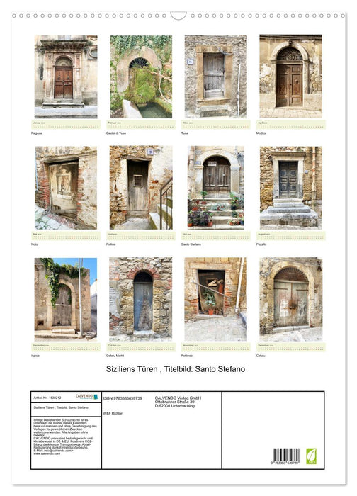 Siziliens Türen (CALVENDO Wandkalender 2024)