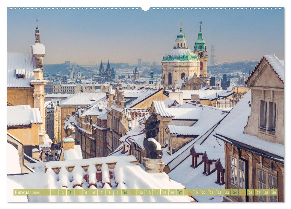 Aussichten auf Prag (CALVENDO Premium Wandkalender 2024)