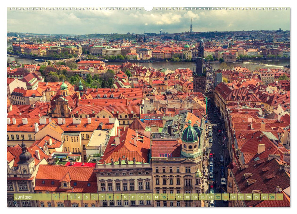 Aussichten auf Prag (CALVENDO Premium Wandkalender 2024)