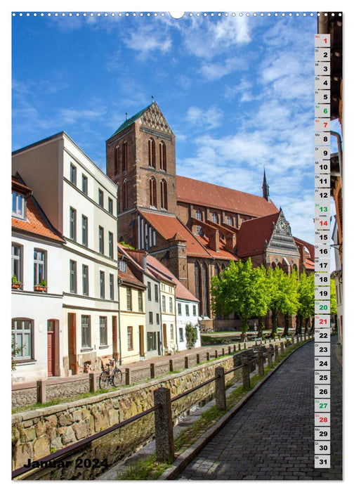 Wismar Stadtansichten (CALVENDO Premium Wandkalender 2024)