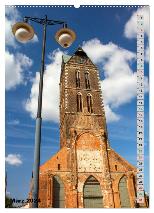 Wismar Stadtansichten (CALVENDO Premium Wandkalender 2024)