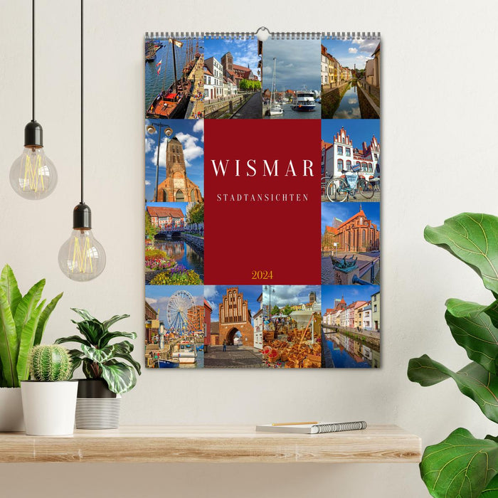 Wismar Stadtansichten (CALVENDO Wandkalender 2024)