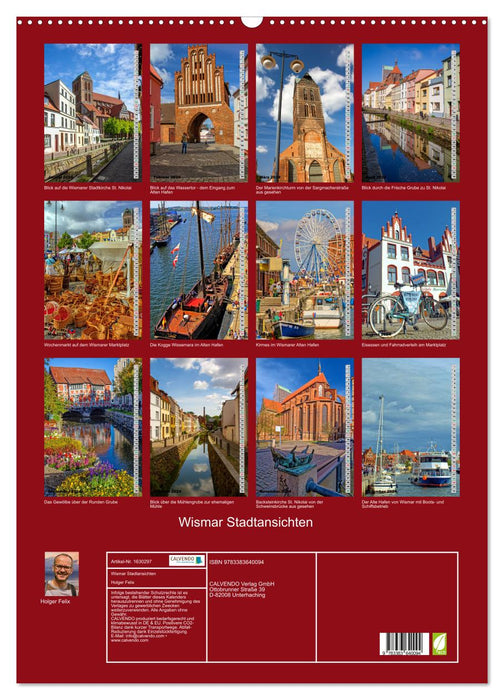 Wismar Stadtansichten (CALVENDO Wandkalender 2024)