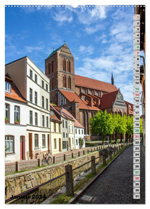 Wismar Stadtansichten (CALVENDO Wandkalender 2024)