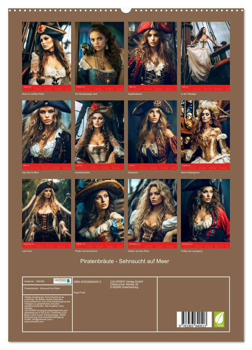 Piratenbräute Sehnsucht auf Meer (CALVENDO Premium Wandkalender 2024)