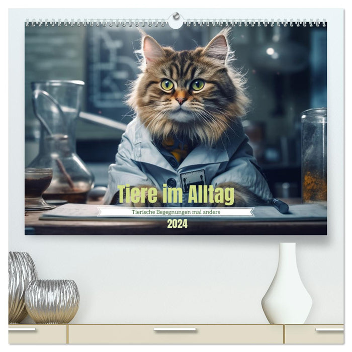 Tiere im Alltag (CALVENDO Premium Wandkalender 2024)