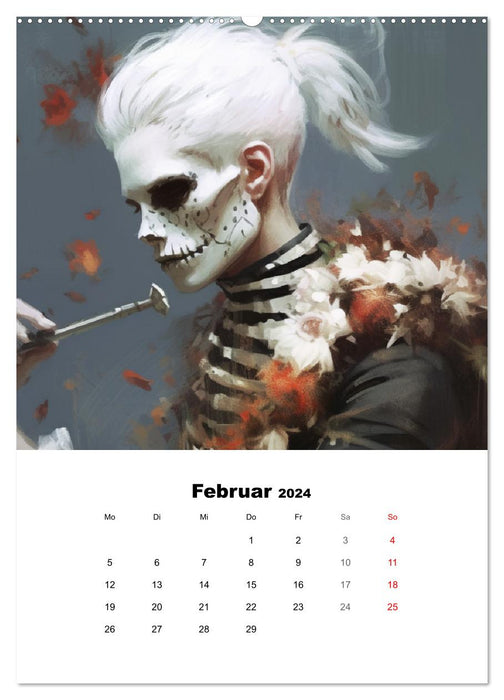 Gothic-Flower-Punk. Düster-romantische Kunst (CALVENDO Wandkalender 2024)
