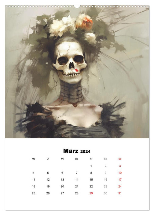 Gothic-Flower-Punk. Düster-romantische Kunst (CALVENDO Wandkalender 2024)
